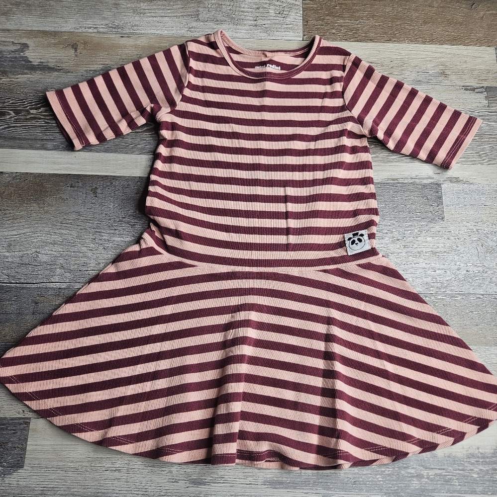 Mini Rodini Stripe Rib Dance Dress 116/122  US 5-7 Play Condition